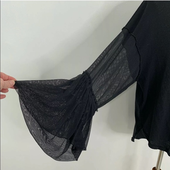 Free People "Still Got It" Mesh Bell Sleeve Top - Picture 5 of 7